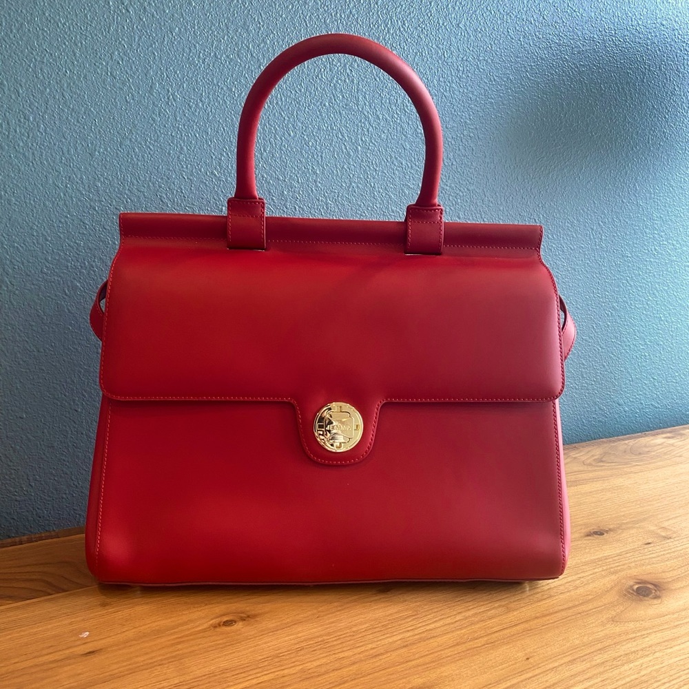 Jemma Emma 37 work satchel / briefcase in crimson